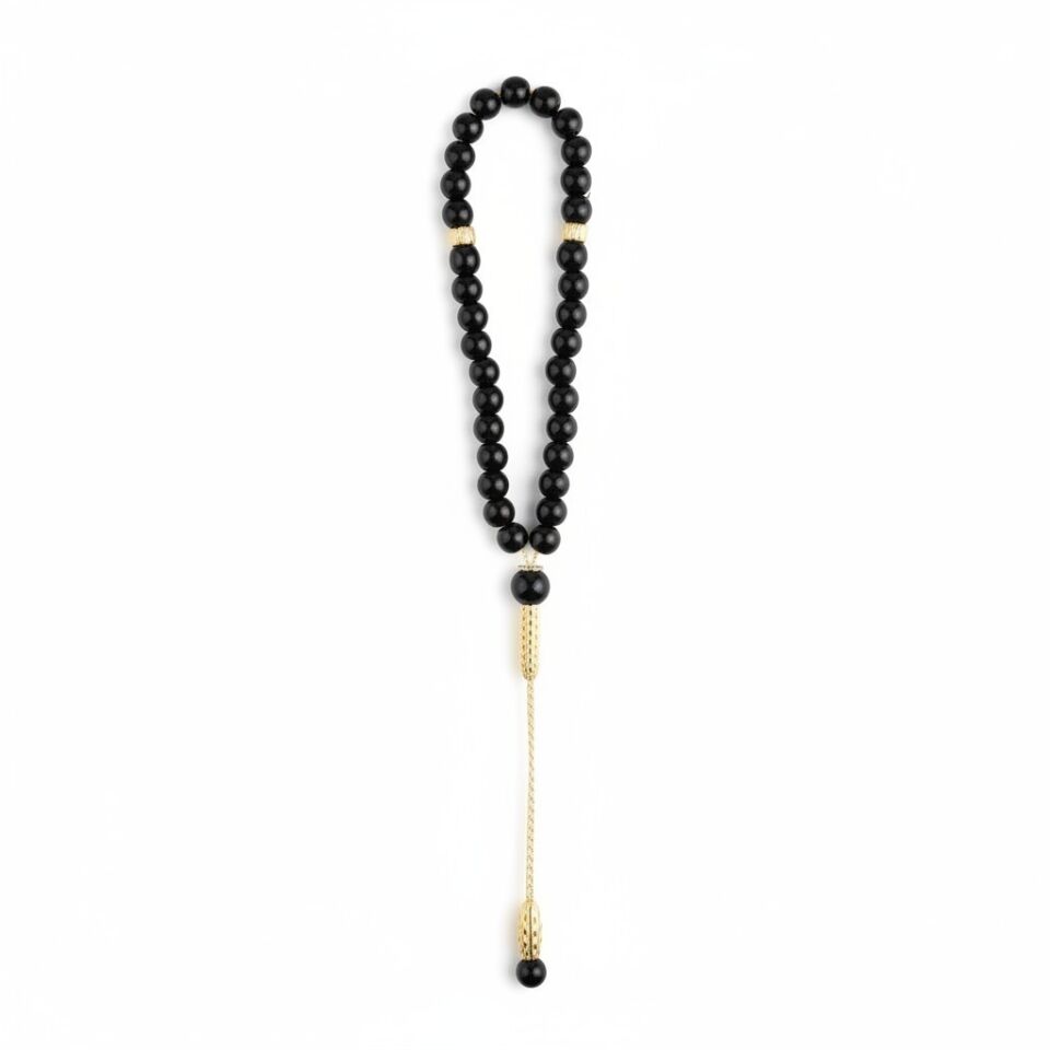 Bileklik Tespih Premium Serisi (Parlak Oniks) 6mm