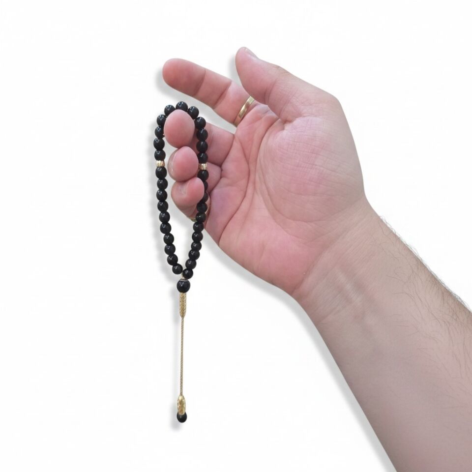Bileklik Tespih Premium Serisi (Parlak Oniks) 6mm