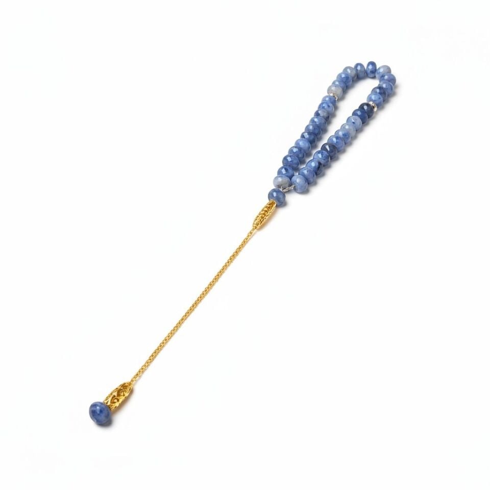 Bileklik Tespih Premium Serisi (Açık Mavi Ceyt) 8*5 mm