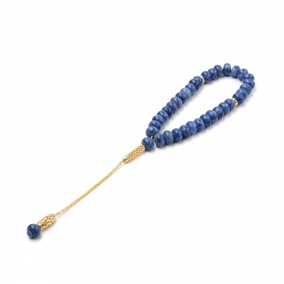 Bileklik Tespih Premium Serisi (Açık Mavi Ceyt) 8*5 mm