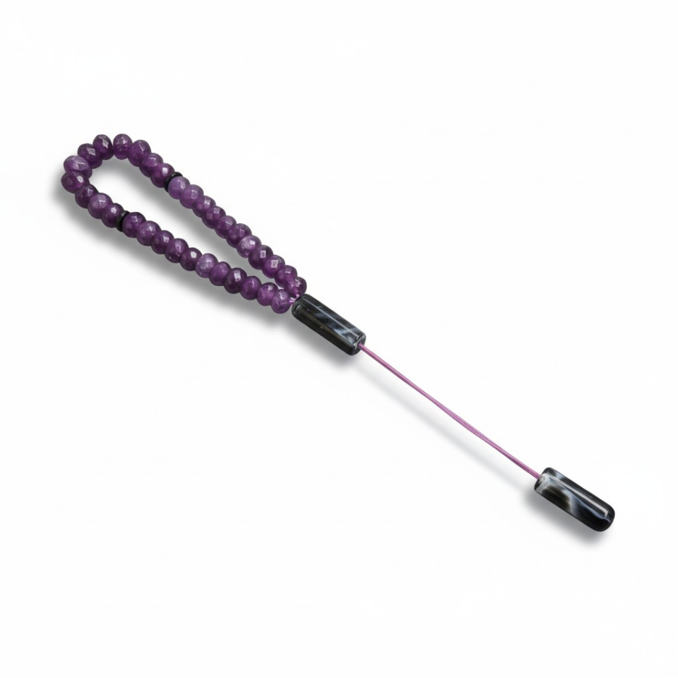 Bileklik Tespih Premium Serisi (Mor Ceyt) 8*5 mm Sİ