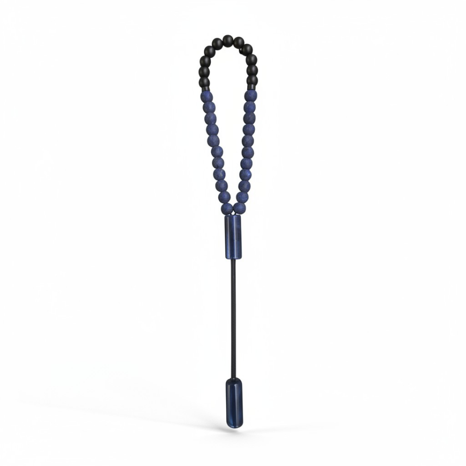 Bileklik Tespih Premium Serisi (Mat Lapis Ceyt&Siyah Mat Oniks) 6 mm Lİ