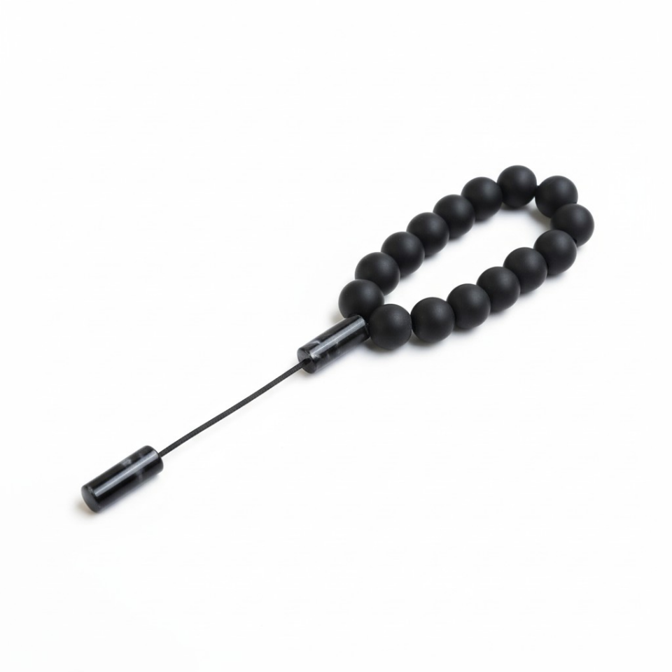 Bileklik Maskot Tespih Premium Serisi (Mat Siyah Oniks) 14 mm Sİ
