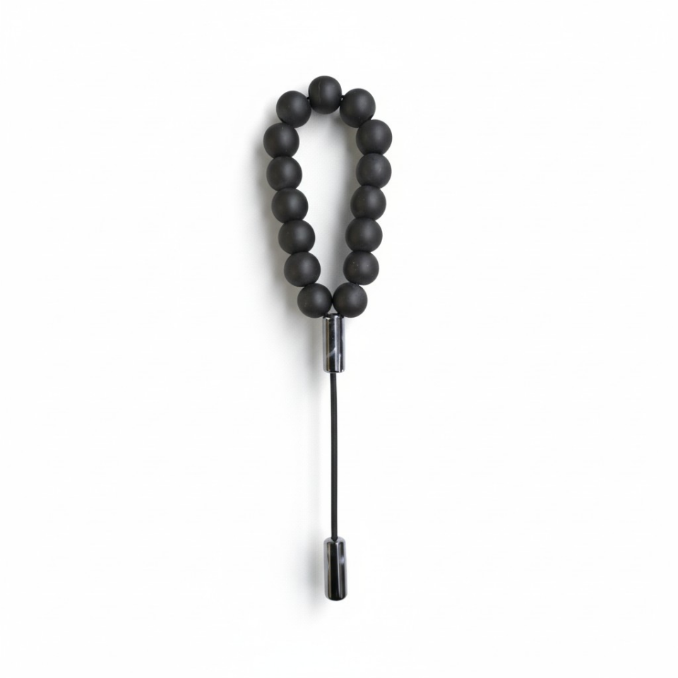 Bileklik Maskot Tespih Premium Serisi (Mat Siyah Oniks) 14 mm Sİ