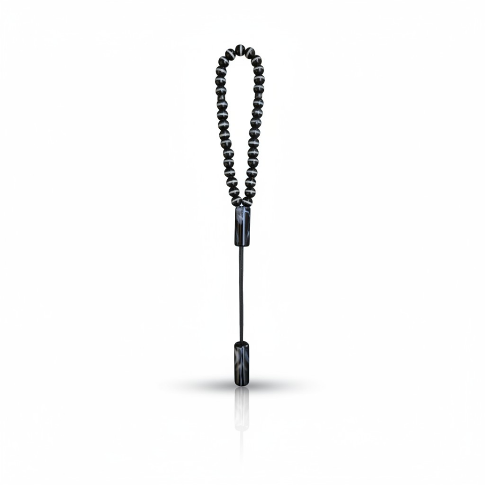 Bileklik Tespih Premium Serisi (Çizgili Siyah Oniks) 6 mm Sİ