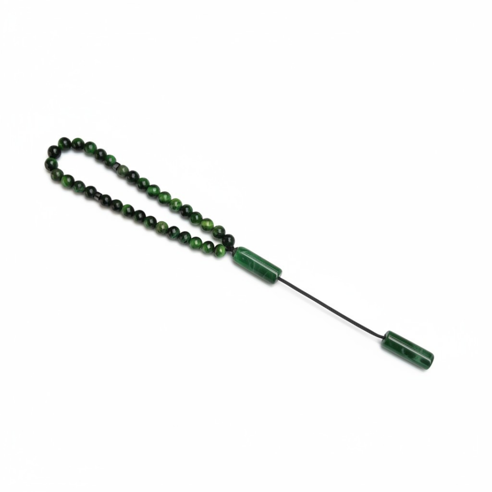 Bileklik Tespih Premium Serisi (Yeşil Kaplangözü) 6 mm Yİ