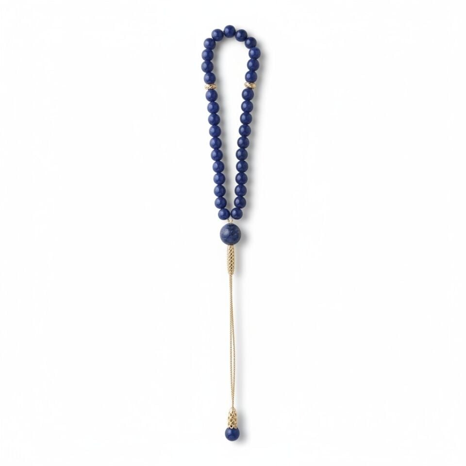 Bileklik Tespih Premium Serisi (Lapis) 6 mm Altın Sarı Zincir
