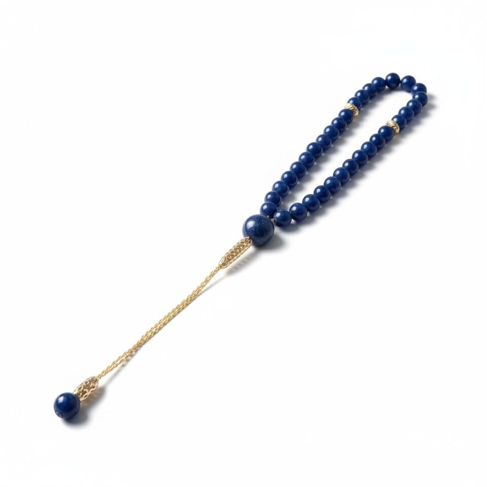 Bileklik Tespih Premium Serisi (Lapis) 6 mm Altın Sarı Zincir
