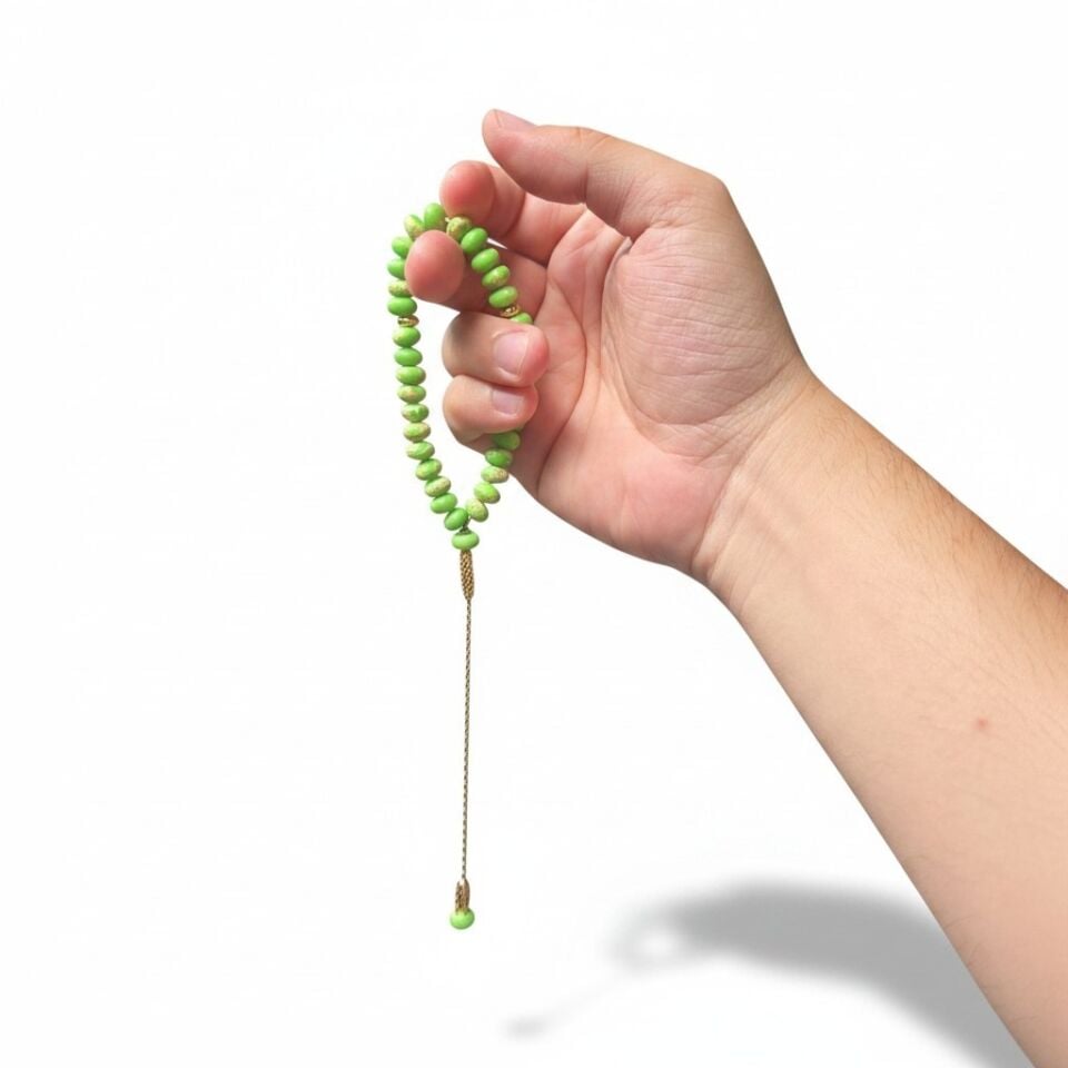 Bileklik Tespih Premium Serisi (Yeşil Varasit) 8*5 mm