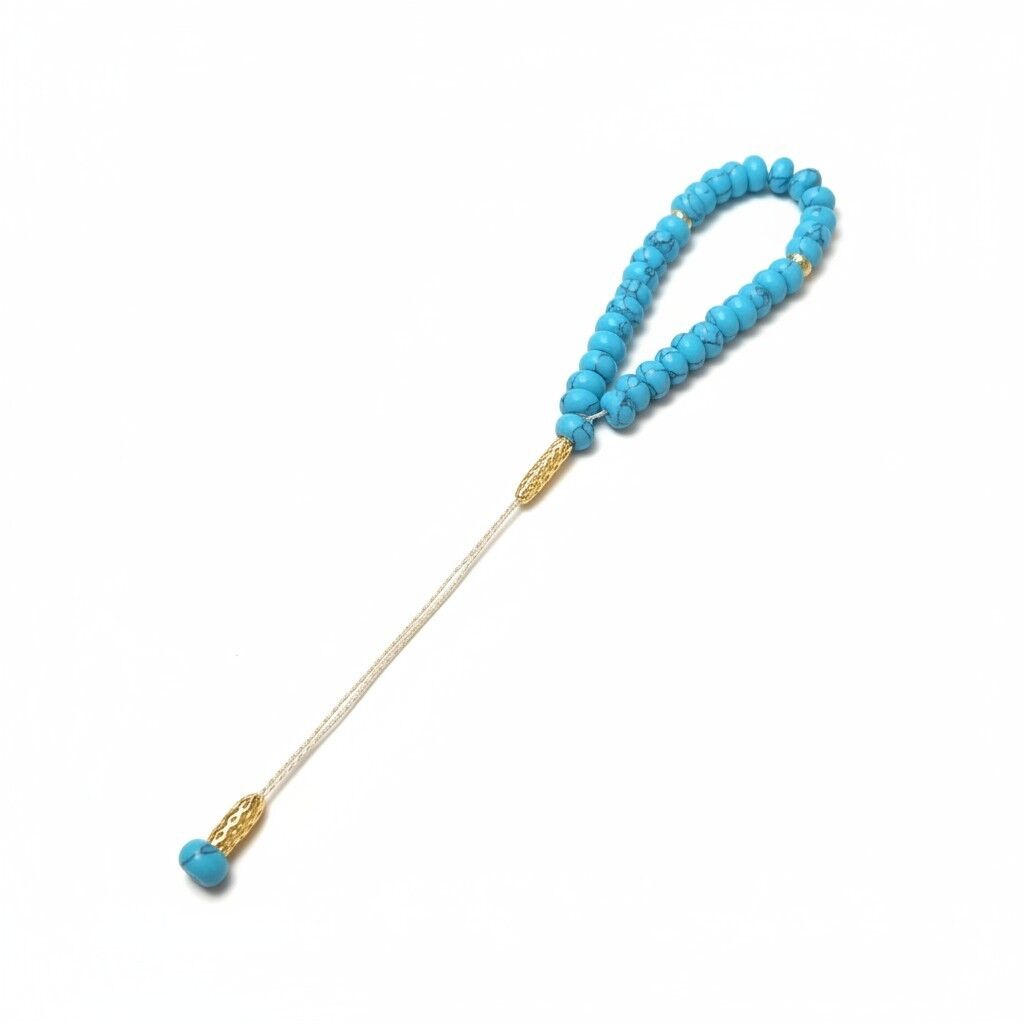 Bileklik Tespih Premium Serisi (Firuze) 8*5 mm