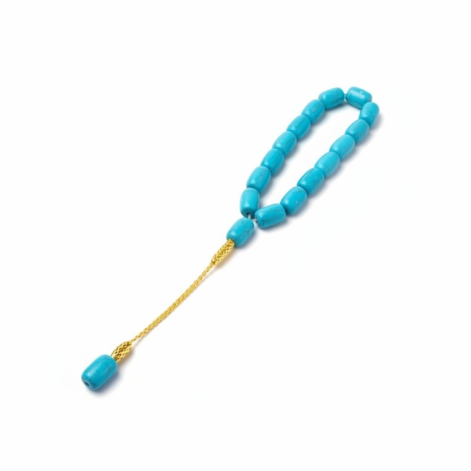 Bileklik Tespih Maskot Premium Serisi (Firuze Tombul) 14 mm