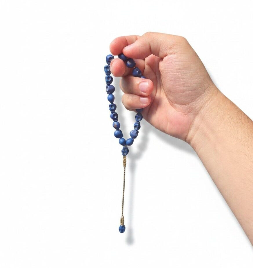 Bileklik Tespih Maskot Premium Serisi (Mini Mavi Kurukafatası) 10 mm