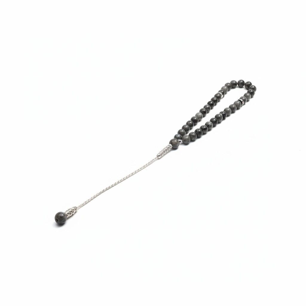 Bileklik Tespih Premium Serisi (Spektrolit) 6mm Gri Zincir