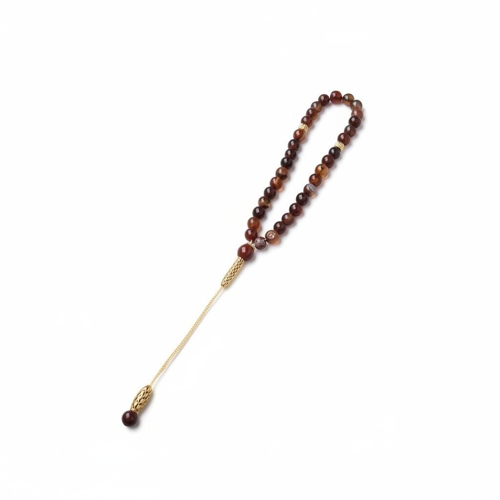 Bileklik Tespih Premium Serisi (Kızıl Akik) 6 mm