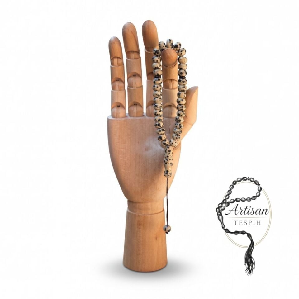 Bileklik Tespih Premium Serisi (Dalmaçya Ceyt) 8*5 mm